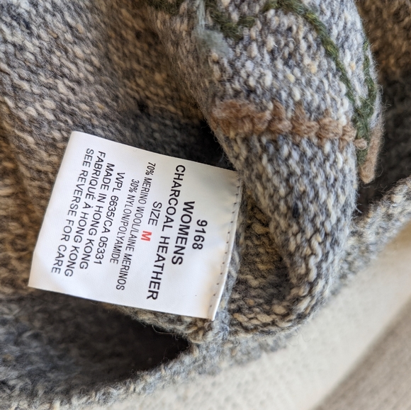 Vintage Woolrich women's sweater medium snowmen snowflakes - Picture 7 of 9